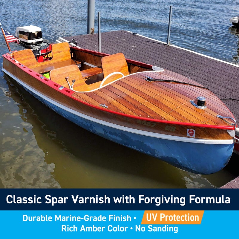TotalBoat Gleam Marine Spar Varnish, Gloss and Satin Polyurethane Finish for Wood, Boats and Outdoor Furniture (Gloss Quart) - Image 2